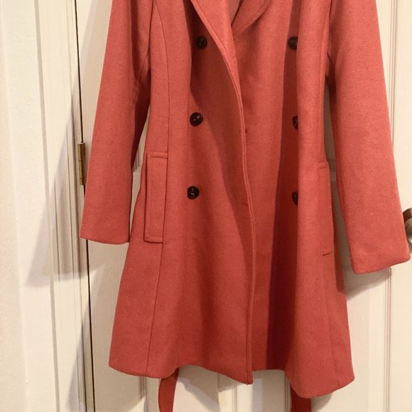 Express Pea Coat in Blush Pink - Picture 2 of 4